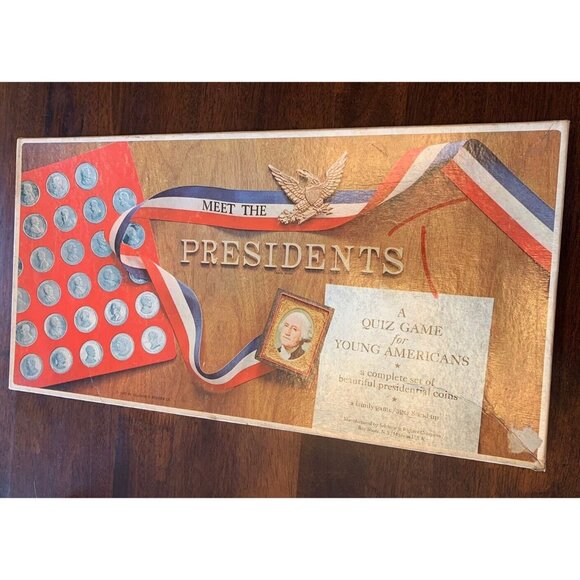 Vintage 1965 Meet the Presidents Board Game Selchow & Righter Company USED - Picture 1 of 9